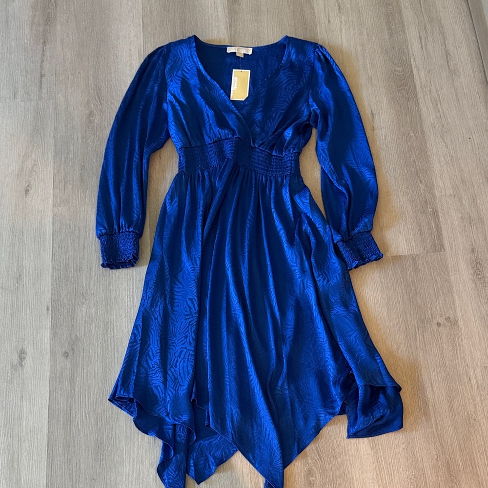 Michael Kors Vibrant Blue Textured Dress